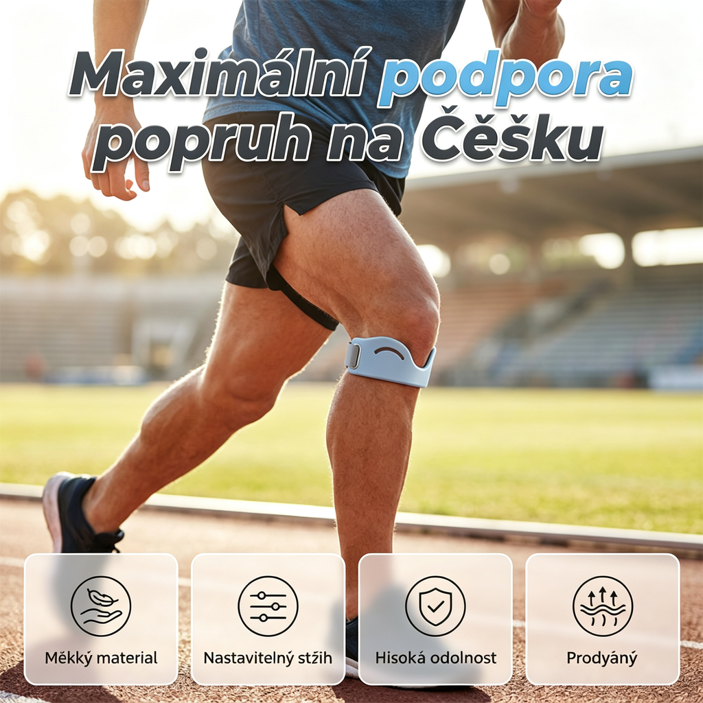 🩺Sportovní ortéza na koleno👉 Koleno potřebuje čas. Tato páska mu ho dává.
