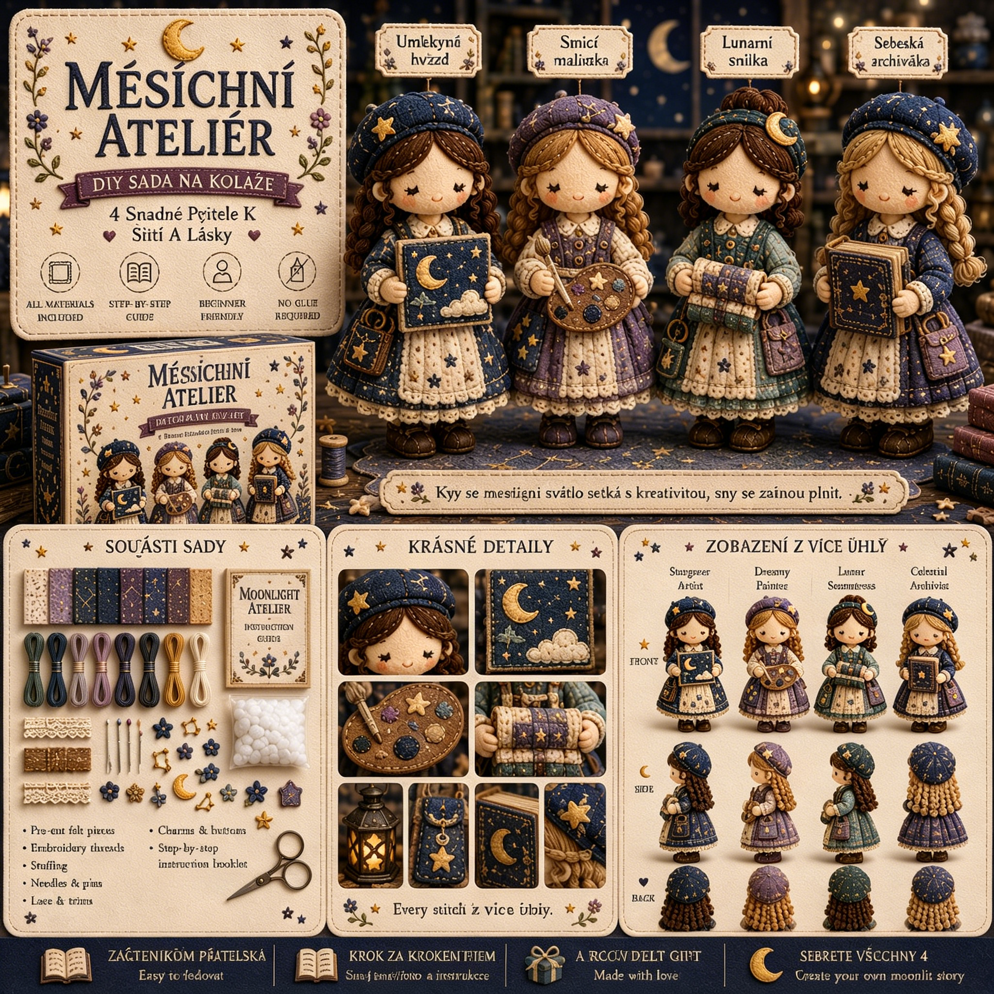 🎁Poslední den: Využijte slevu 49 %! 🧵 Miniaturní patchworková sada ze série Miniature World.